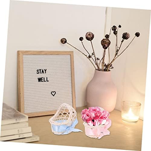 Hemoton 6pcs Mini Wicker Baskets for Doll House Decor