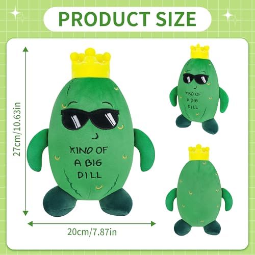 Pickle Stuffed Animal Plush Toy with Sunglasses