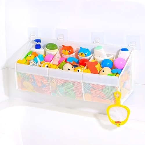 KPH Bath Toy Holder with 6 Pockets and Mesh Drying