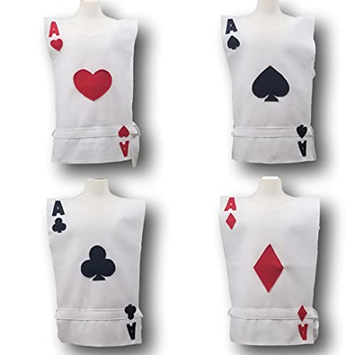Jack of Hearts Playing Card Costume Tunic for Kids 4-9y