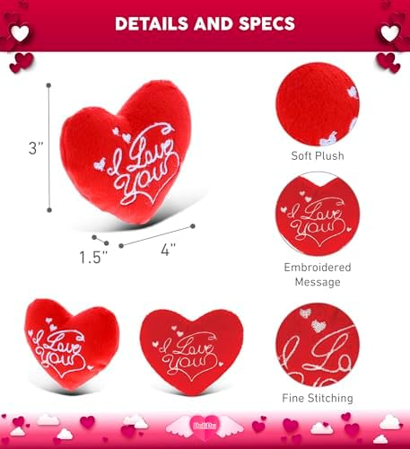 DolliBu I Love You Red Heart Plush Toy