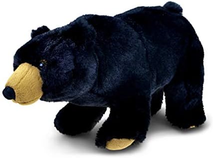 DolliBu Plush Black Bear - 11 Inch Huggable Toy