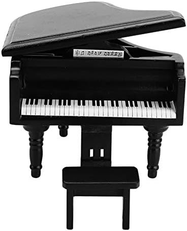 Zerodis 112 Scale Miniature Grand Piano with Stool