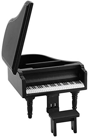 Zerodis 112 Scale Miniature Grand Piano with Stool