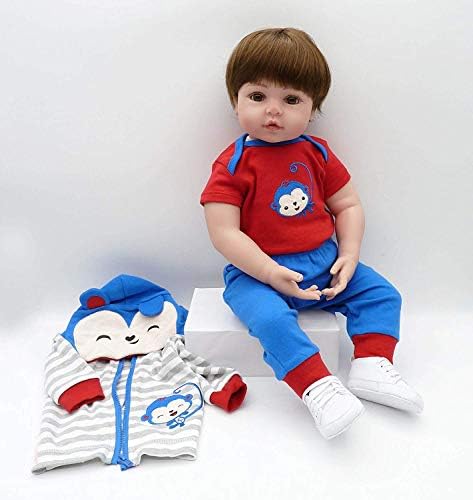 Babyfere Reborn Baby Doll Clothes Blue Monkey Outfit