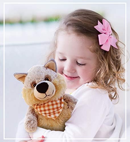 Puzzled DolliBu Plush Wolf Stuffed Animal - 9 Inches
