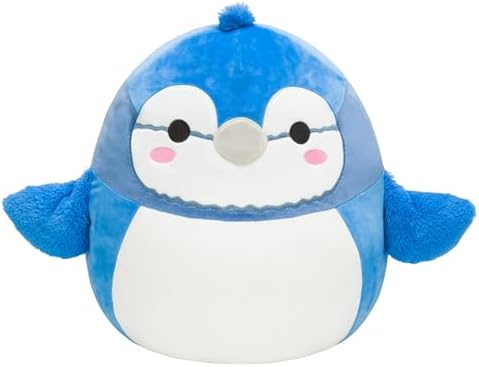 Squishmallows Original 14-Inch Babs Blue Jay with Fuzzy Wings