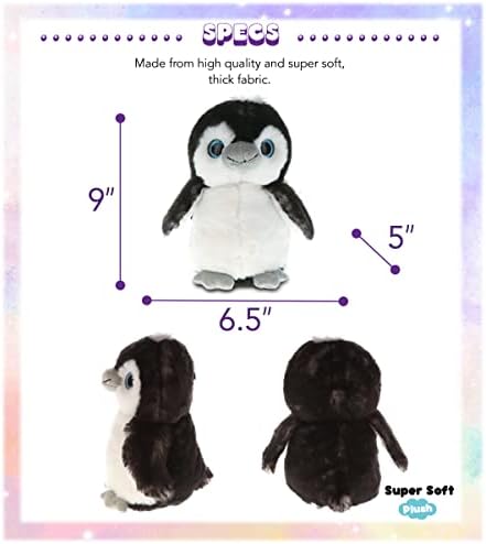 DolliBu Grey Penguin Plush - 9 Inches 1