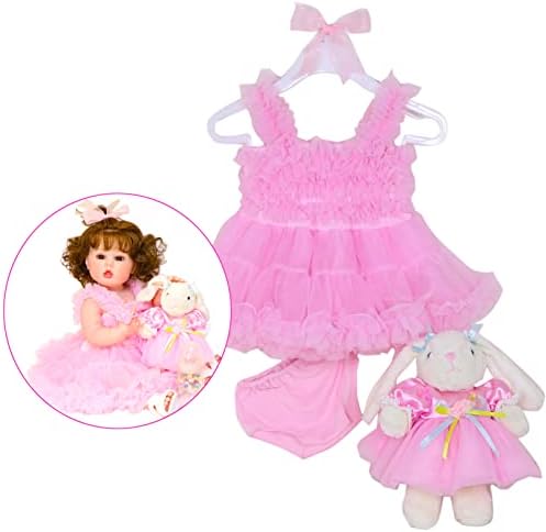 WAWA-HAOKEAI Reborn Doll Clothes Pink 20-22 Inch Sets