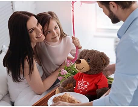 DolliBu I Love You Brown Bear Plush - 10 Inches 1