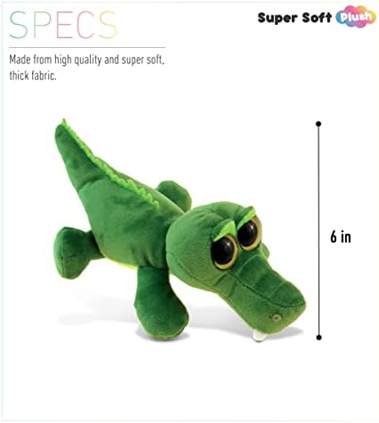 DolliBu Green Alligator Plush Stuffed Animal - 6 Inches 1
