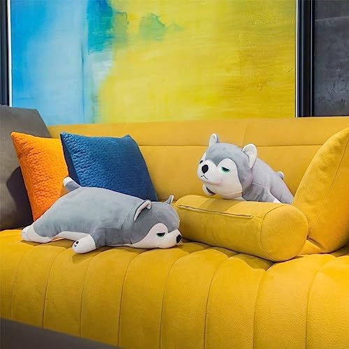 Meowtastic Husky Weighted Plush Toy - 28 Inch 40 Lbs Comfort Pillow