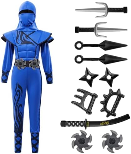 Spooktacular Kids Halloween Ninja Costume for Boys Girls