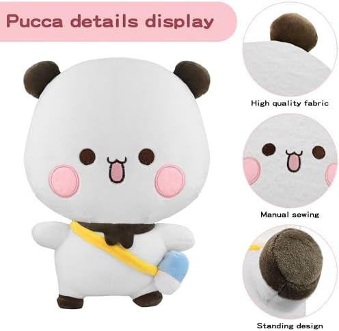 2 Pack White Bear and Brown Bear Plush Stuffed Animals