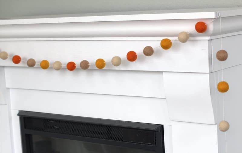 Matthew and Mae Handmade Fall Garland - 1 Felt Balls 1