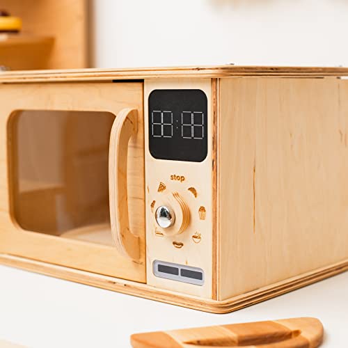 Enjoy The Wood Wooden Microwave Montessori Toy