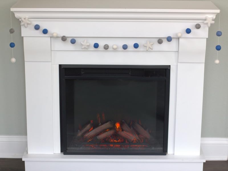 Felt Ball Star Garland - 1 Balls 2 Stars - Winter Decor