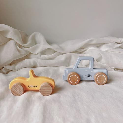 Personalized Name Wooden Toy Car for Kids
