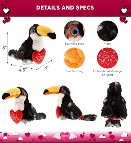 DolliBu Personalized I Love You Toucan Plush - 8 Inches