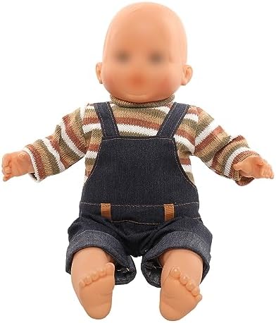 Miunana Baby Doll Dress with Bear Backpack for 13-16 Inch Dolls