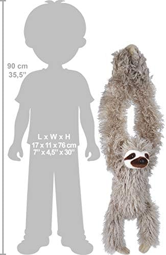 Wild Republic Hanging 3 Toed Sloth Plush 30 Inches