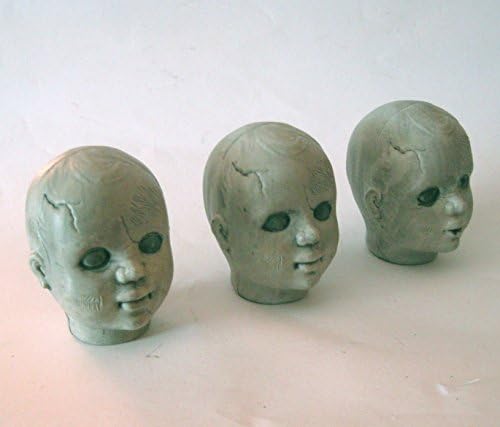 Sunstar CreSet 3 Zombie Baby Doll Heads Halloween Decor 1