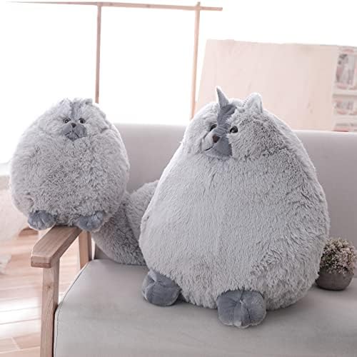 Winsterch Gray Fat Cat Plushie 10 Inches