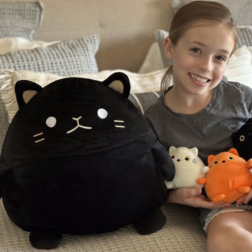 BENINI 4Pcs Giant Black Cat Plush Set