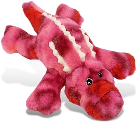 DolliBu Pink Tie-Dye Alligator Plush Stuffed Animal - 12 Inches