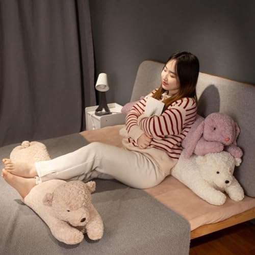FEEZUSH Bear Plush Pillow - 35 Inch White