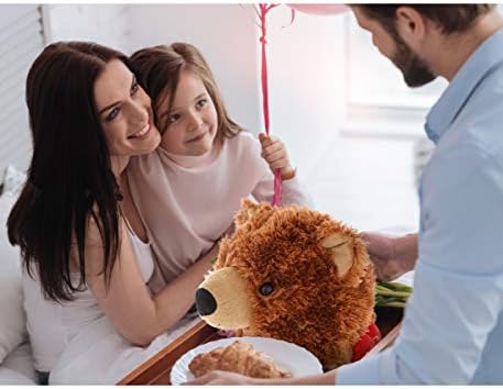 DolliBu I Love You Valentine Grizzly Bear Hat - 16 Inches