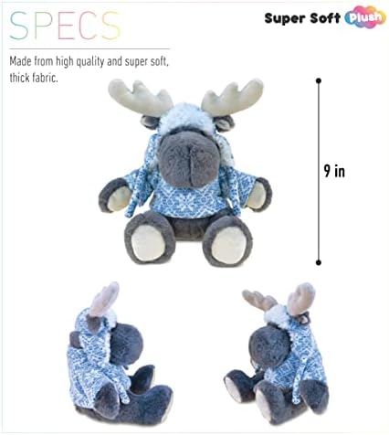 Puzzled DolliBu Plush Moose Toy - 9 Inches