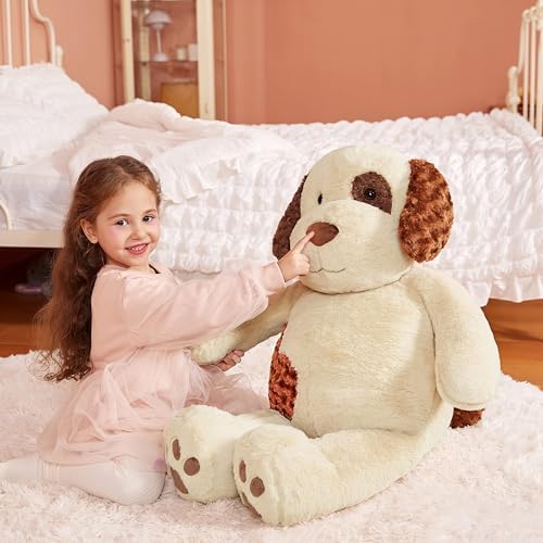 IKASA Giant Dog Plush Toy - 30 Inches Light Brown