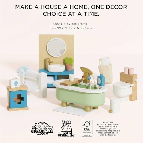 Le Toy Van Daisylane Bathroom Wooden Toy Set