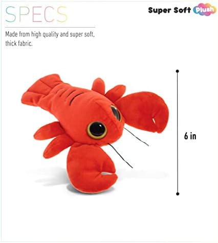 DolliBu Plush Red Lobster Stuffed Animal - 6 Inch Huggable Toy