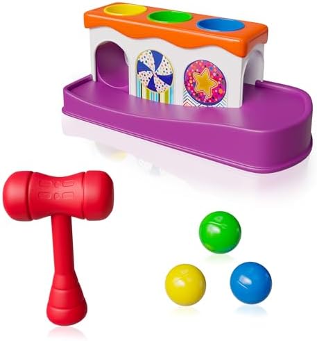Lollipop Baby Hammer Toy Set - 3 Balls Child-Friendly Hammer