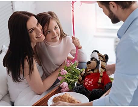 DolliBu I Love You Valentine Standing Black Bear - 11 Inches 1