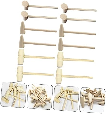 DECHOUS Mini Wooden Hammer Toy Set 15pcs