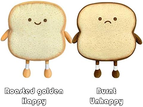 Funny Toast Bread Plush Pillow Toy for Home Relaxation
