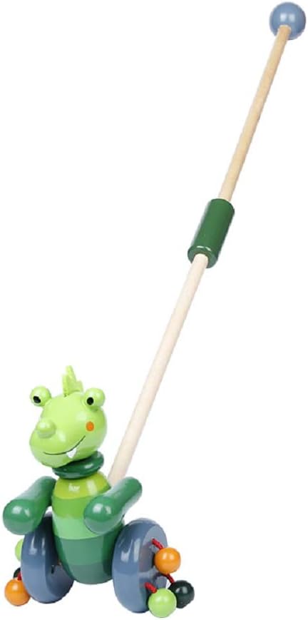 RUYU Perky Crocodile Push-N-Pull Toy for Toddlers