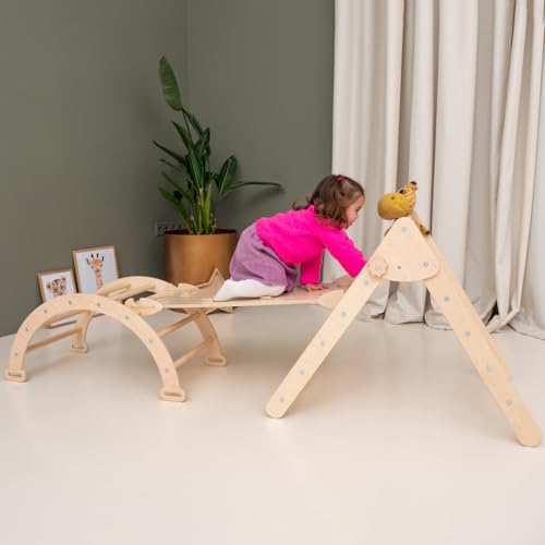 Wood And Hearts 3 in 1 Climbing Gym for Toddlers