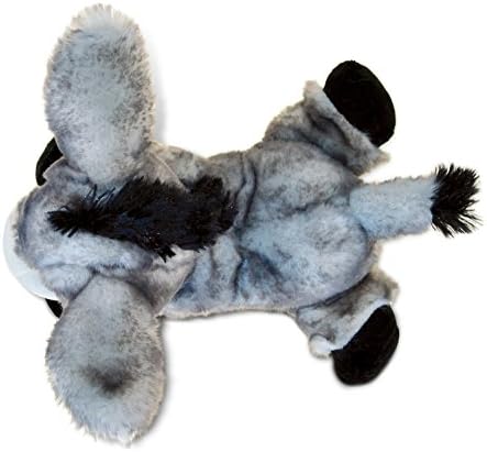 Puzzled DolliBu Laying Donkey Plush - 9 Inch Huggable Grey Stuffed Animal