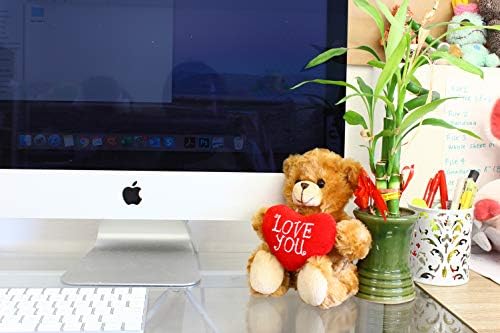 Plushland Stuffed Mocha Heart Bear 9 Inches