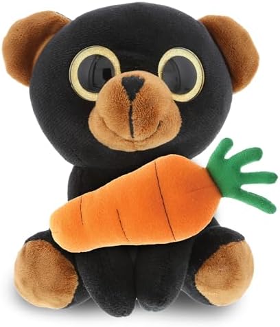 DolliBu Happy Easter Black Bear Plush Toy 8 Inches