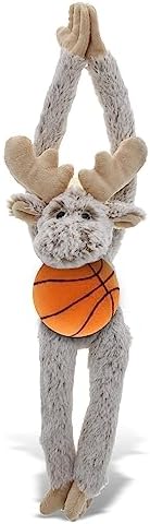 DolliBu Long Arms Moose with Basketball Plush - 21 Inch