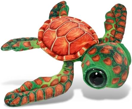 DolliBu Orange Sea Turtle Soft Plush Stuffed Animal