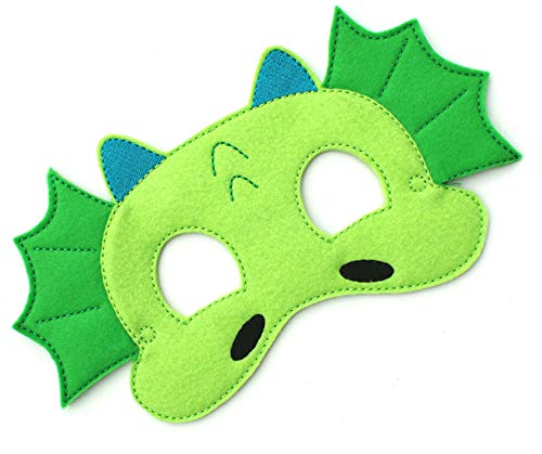Baby WhatKnots Kids Green Dragon Face Mask for Halloween Costume