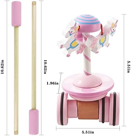 RUYU Lively Carousel Push Pull Walking Toy for Toddlers