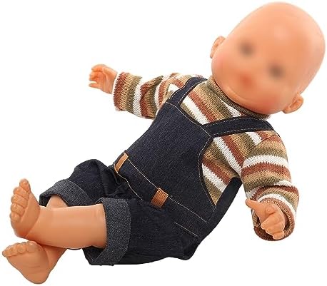 Miunana Baby Doll Dress with Bear Backpack for 13-16 Inch Dolls