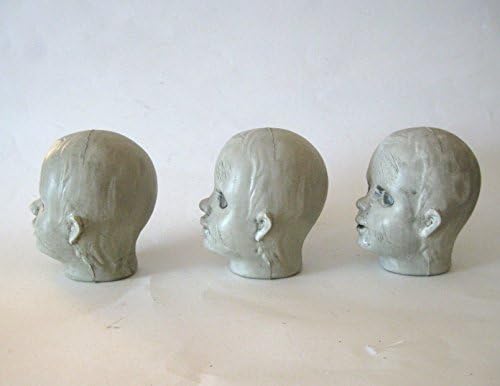 Sunstar CreSet 3 Zombie Baby Doll Heads Halloween Decor 1